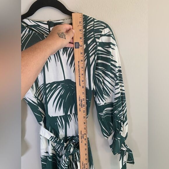Zara Green Tropical Floral  Resortwear Maxi Dress size M‎ - Picture 11 of 11